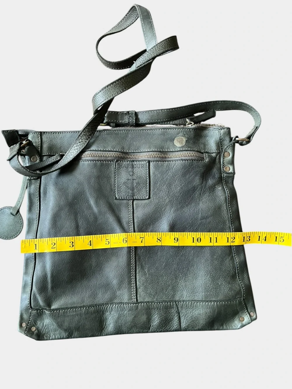 Harbour 2nd Vera Hunter Green Leather Crossbody Bag Anchor Charm